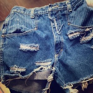 High Waisted Zena custom cut off jean shorts